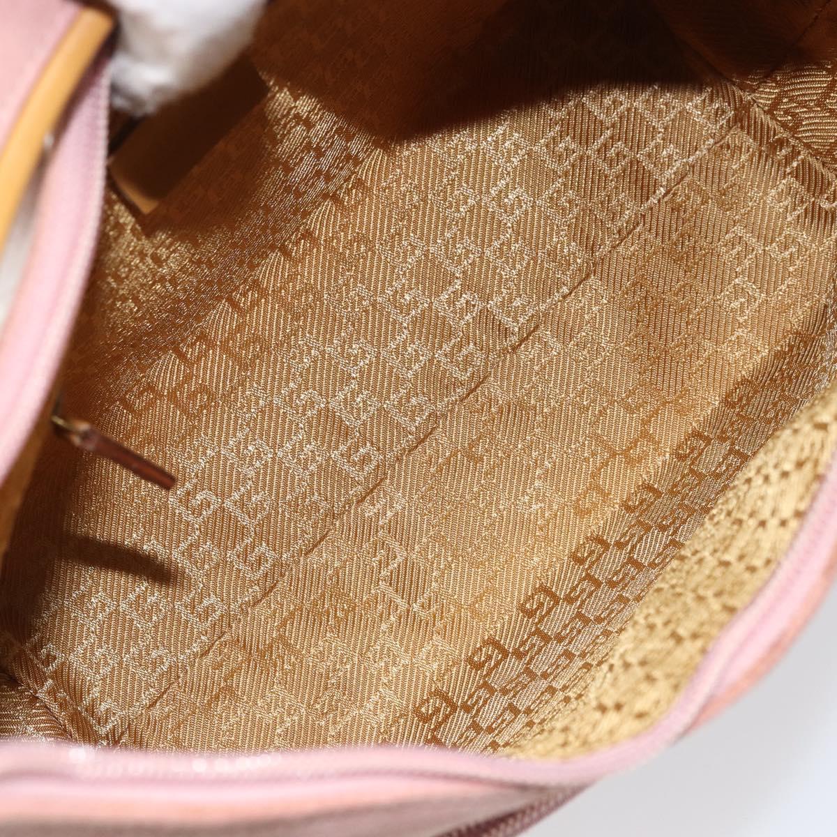 GUCCI Shoulder Bag Suede Pink Gold 001 3386 1705 Auth gh1825
