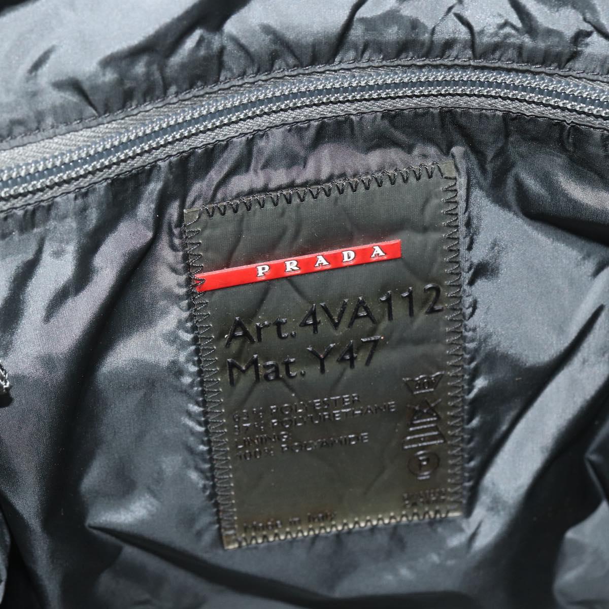 PRADA Sports Shoulder Bag Nylon Black Silver Auth gh1828