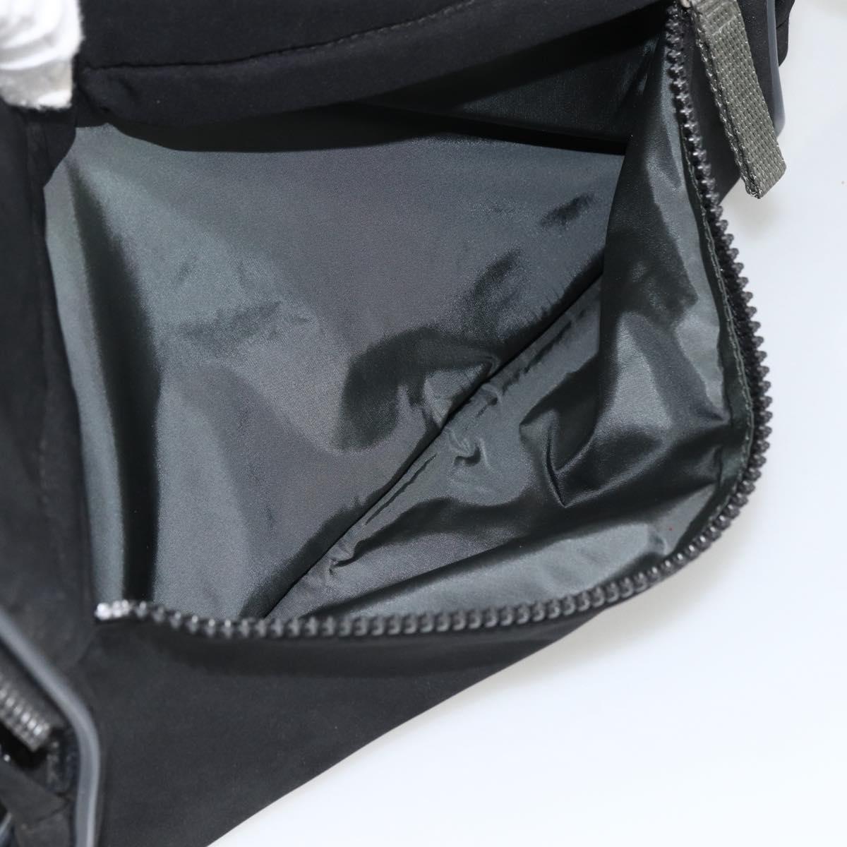 PRADA Sports Shoulder Bag Nylon Black Silver Auth gh1828