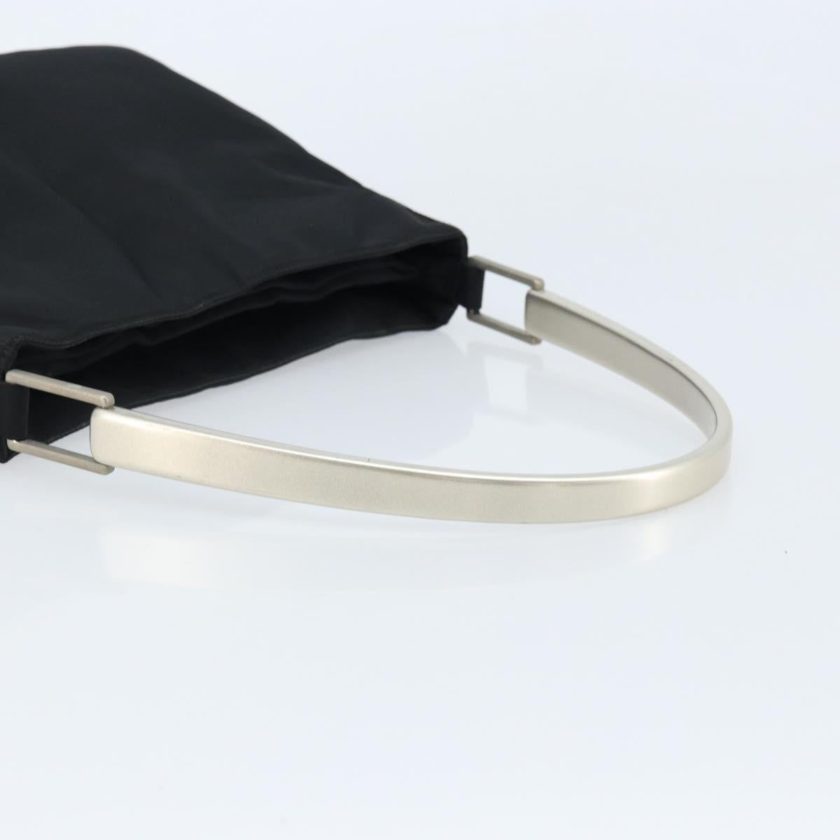 PRADA Shoulder Bag Nylon Black Silver Auth gh1829