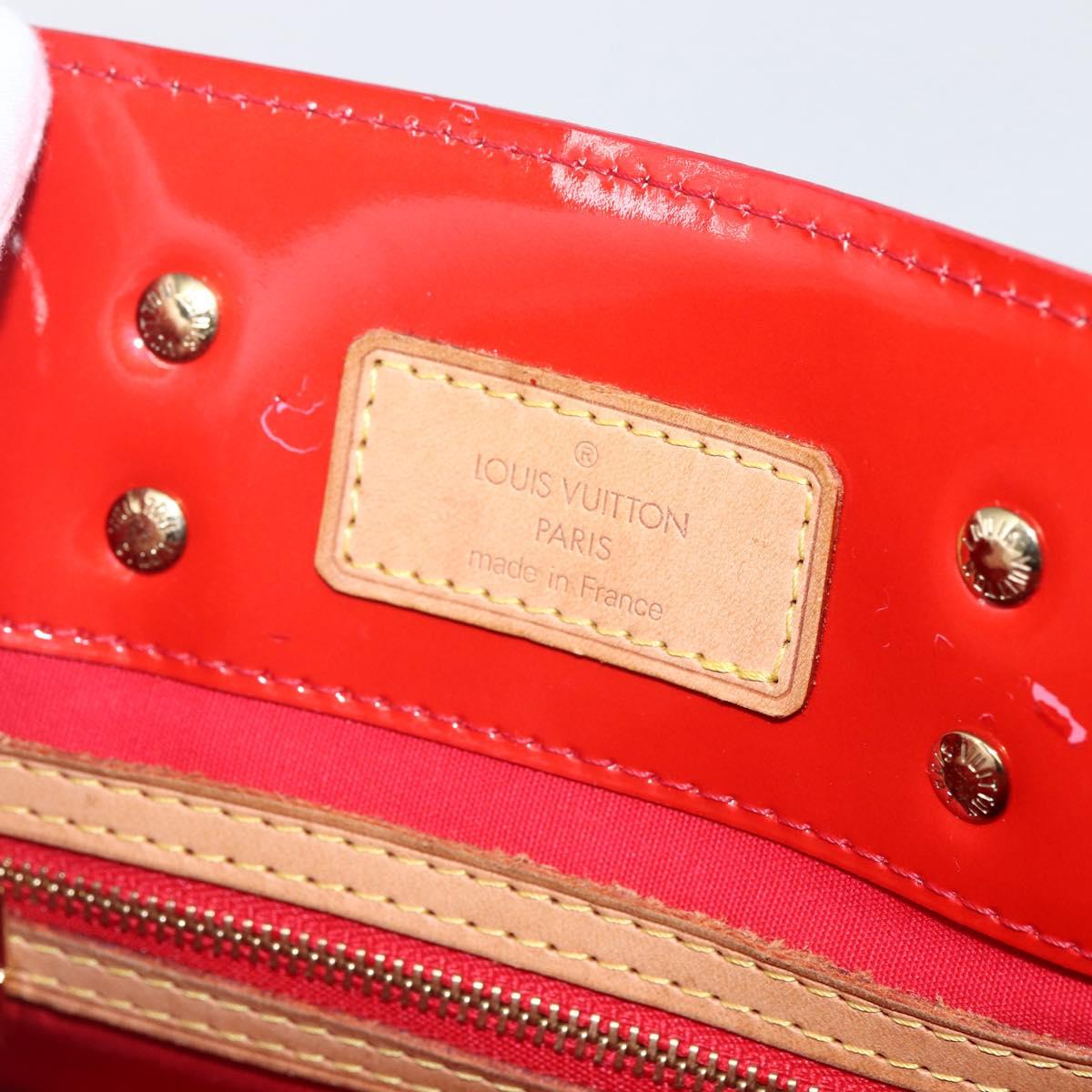 LOUIS VUITTON Monogram Vernis Reade PM Hand Bag Red Rouge M91088 LV Auth gh1831