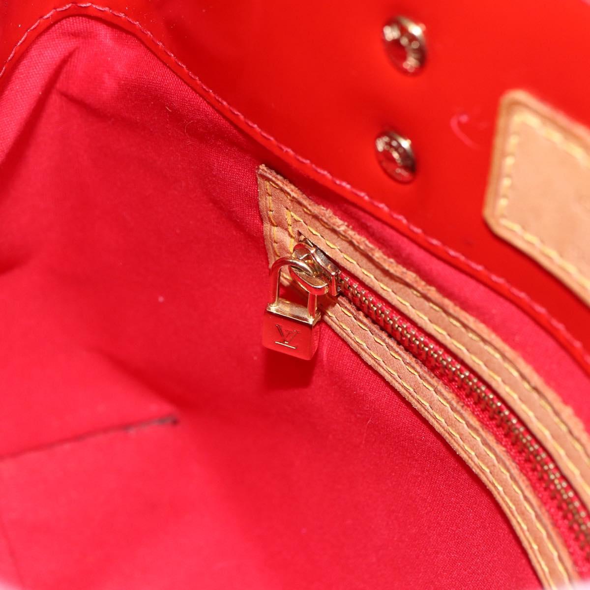 LOUIS VUITTON Monogram Vernis Reade PM Hand Bag Red Rouge M91088 LV Auth gh1831