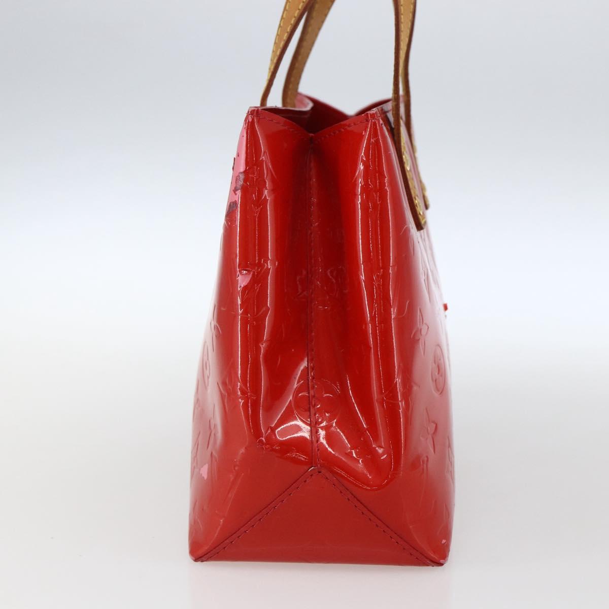 LOUIS VUITTON Monogram Vernis Reade PM Hand Bag Red Rouge M91088 LV Auth gh1831