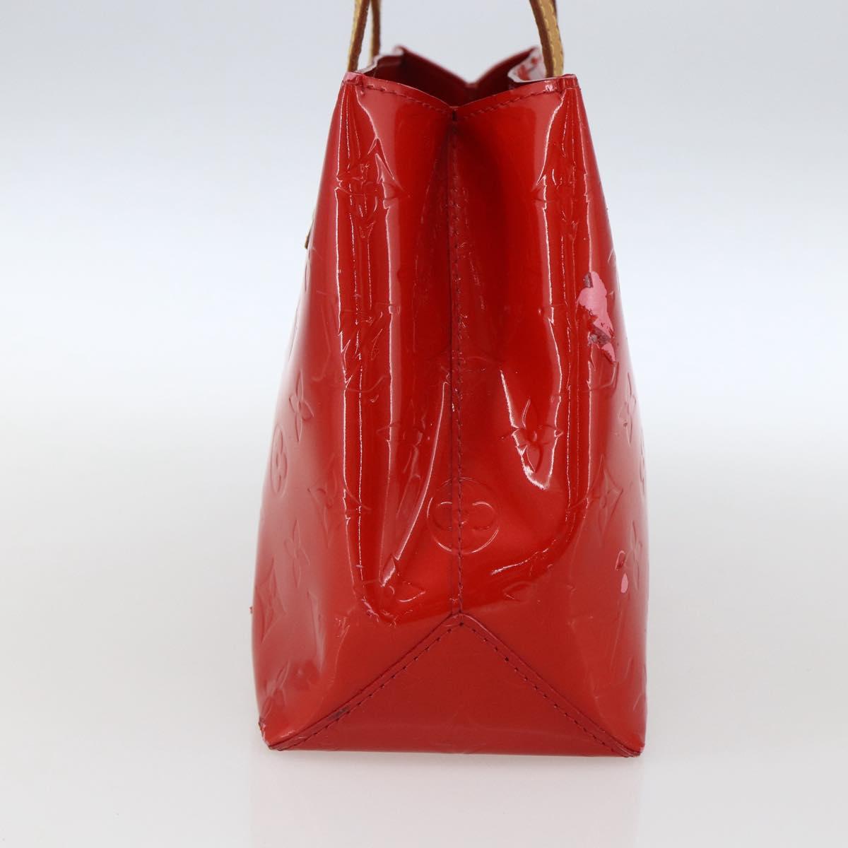 LOUIS VUITTON Monogram Vernis Reade PM Hand Bag Red Rouge M91088 LV Auth gh1831