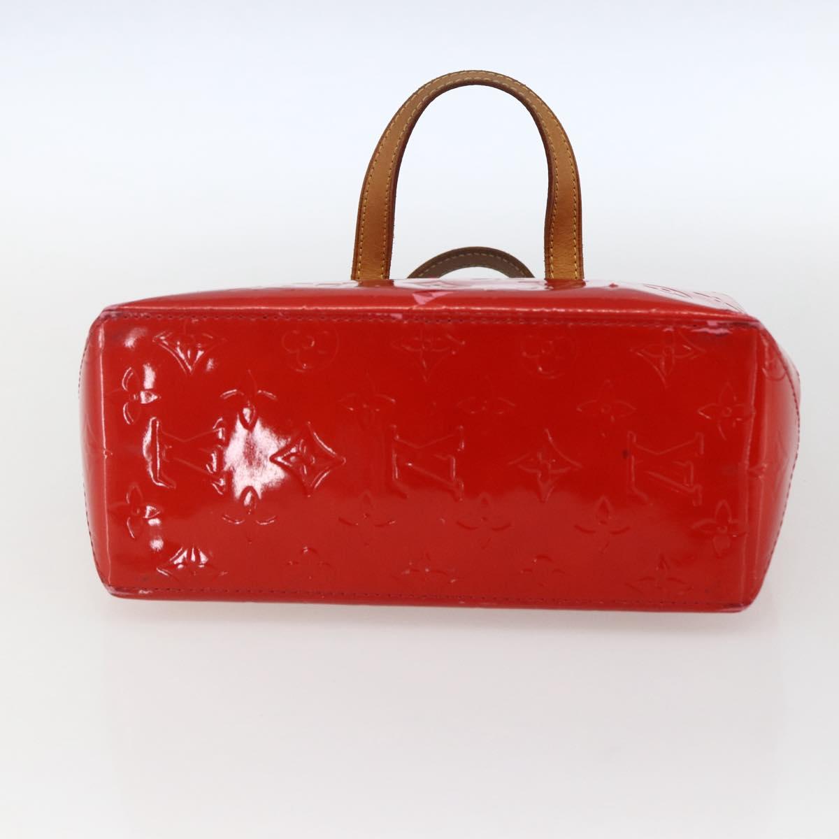 LOUIS VUITTON Monogram Vernis Reade PM Hand Bag Red Rouge M91088 LV Auth gh1831