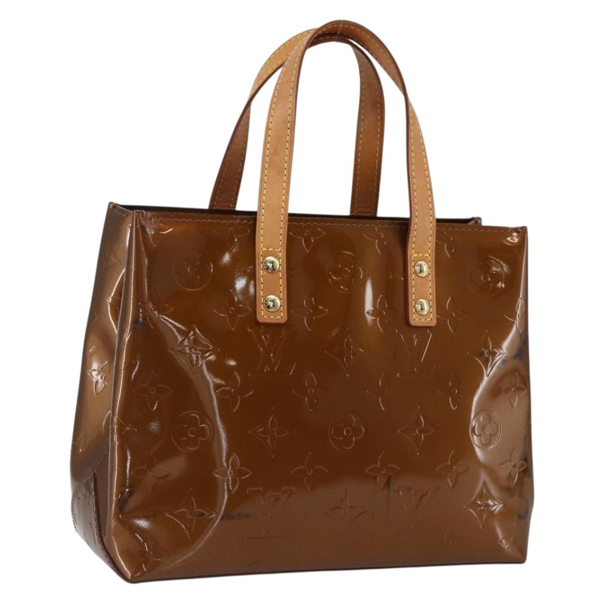 LOUIS VUITTON Monogram Vernis Reade PM Hand Bag Bronze M91146 LV Auth gh1836
