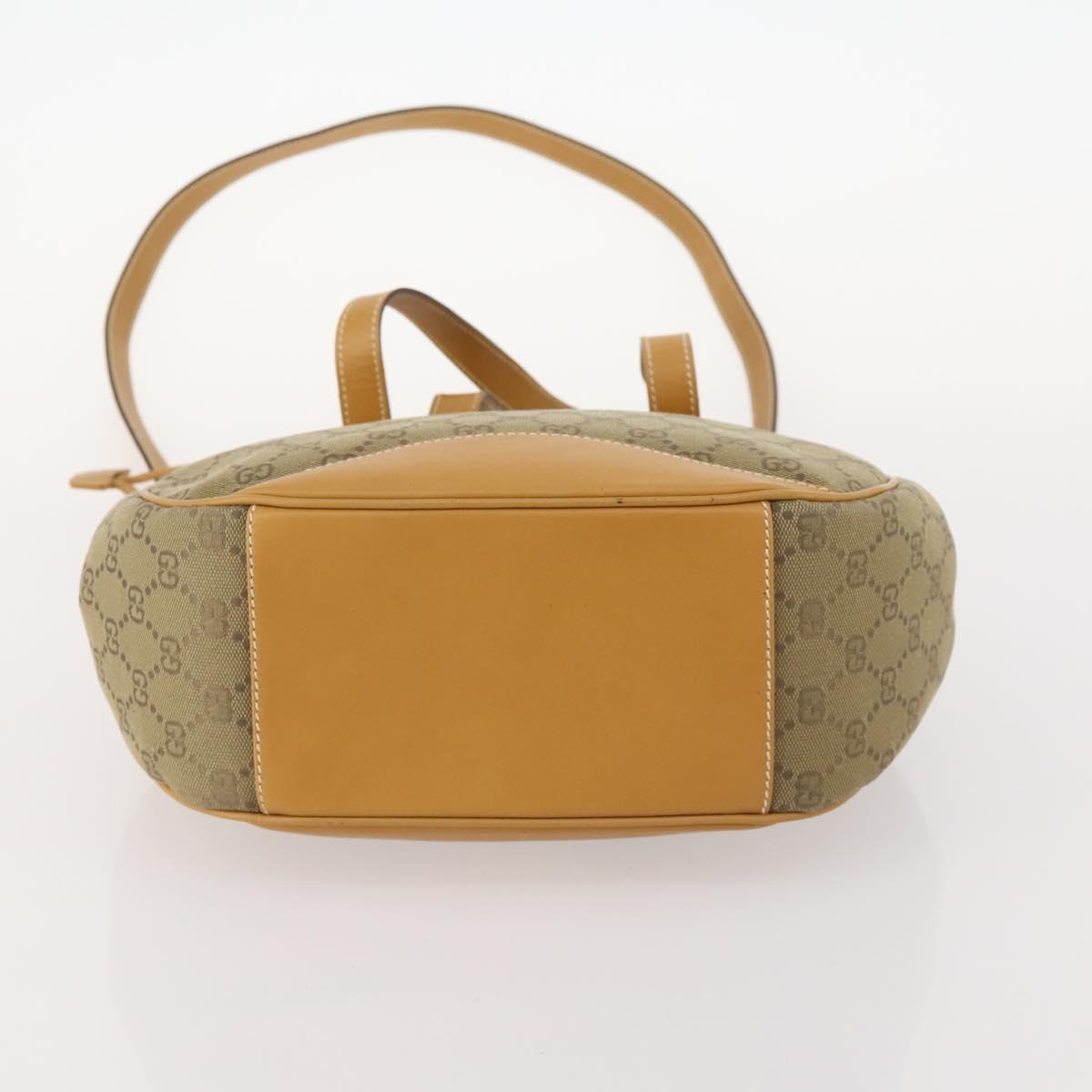 GUCCI GG Canvas Tote Bag 2way Beige Gold 000 2854 0282 Auth gh1838