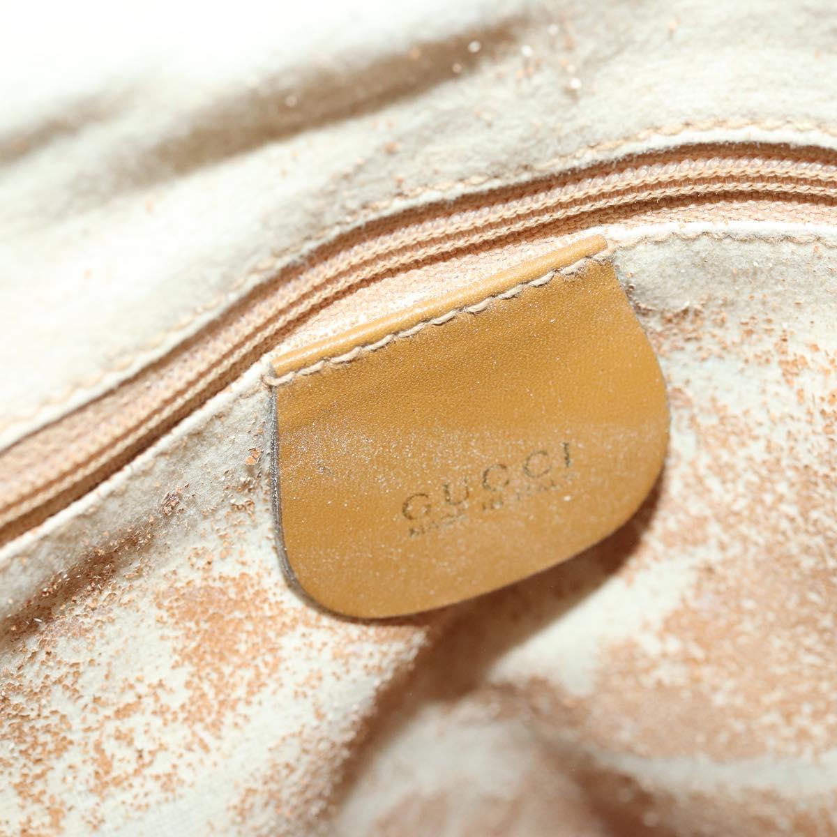 GUCCI GG Canvas Tote Bag 2way Beige Gold 000 2854 0282 Auth gh1838