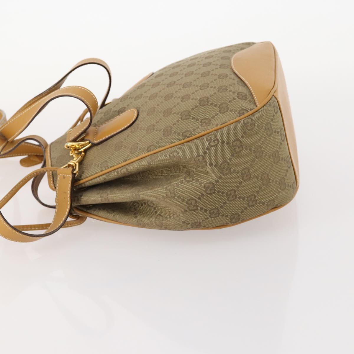 GUCCI GG Canvas Tote Bag 2way Beige Gold 000 2854 0282 Auth gh1838