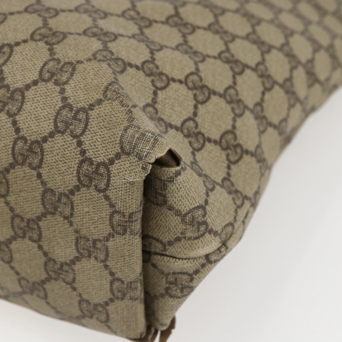 GUCCI GG Supreme Web Sherry Line Bag PVC Beige Gold 002 123 6487 Auth gh1842