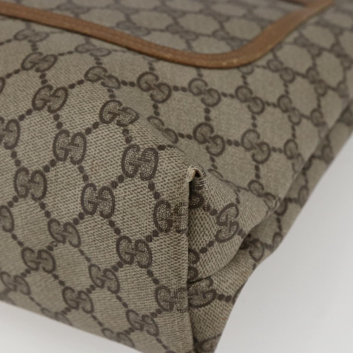 GUCCI GG Supreme Web Sherry Line Tote Bag PVC Beige Gold 40 02 003 Auth gh1843