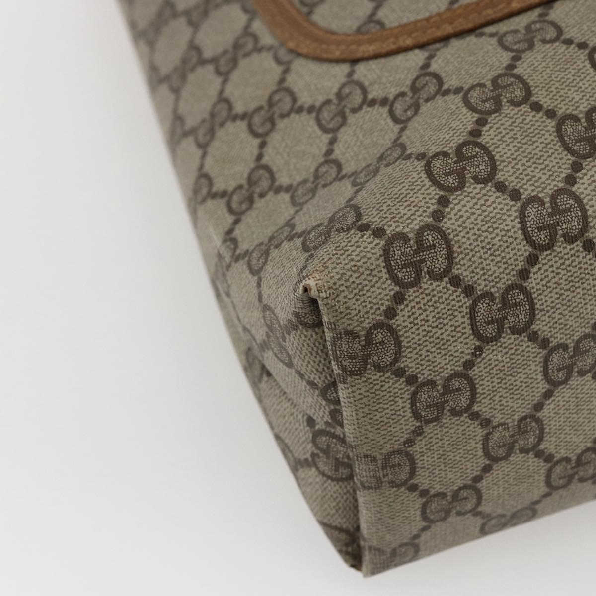 GUCCI GG Supreme Web Sherry Line Tote Bag PVC Beige Gold 40 02 003 Auth gh1843