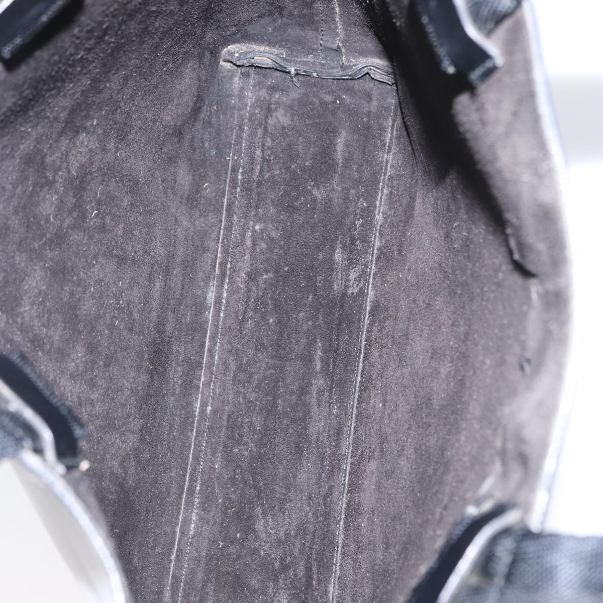 PRADA Tote Bag Leather Black Auth gh1848