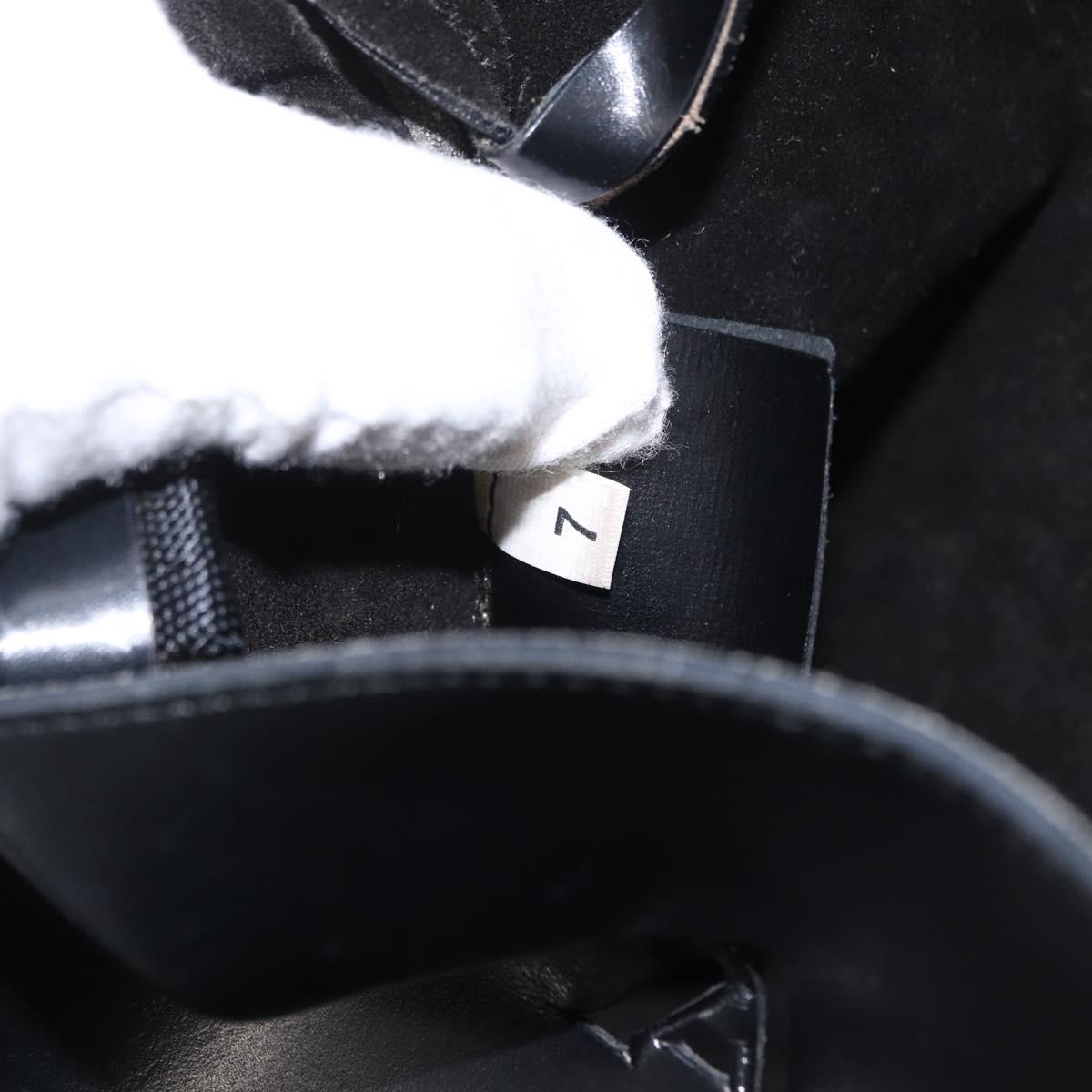 PRADA Tote Bag Leather Black Auth gh1848