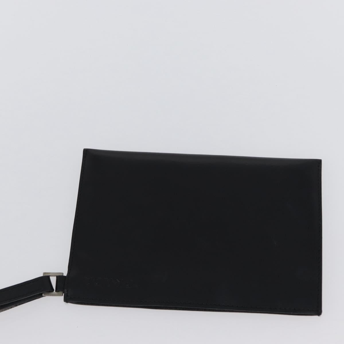 PRADA Tote Bag Leather Black Auth gh1848