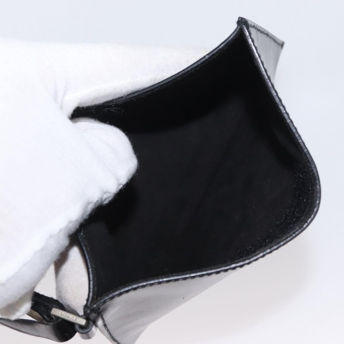 PRADA Tote Bag Leather Black Auth gh1848