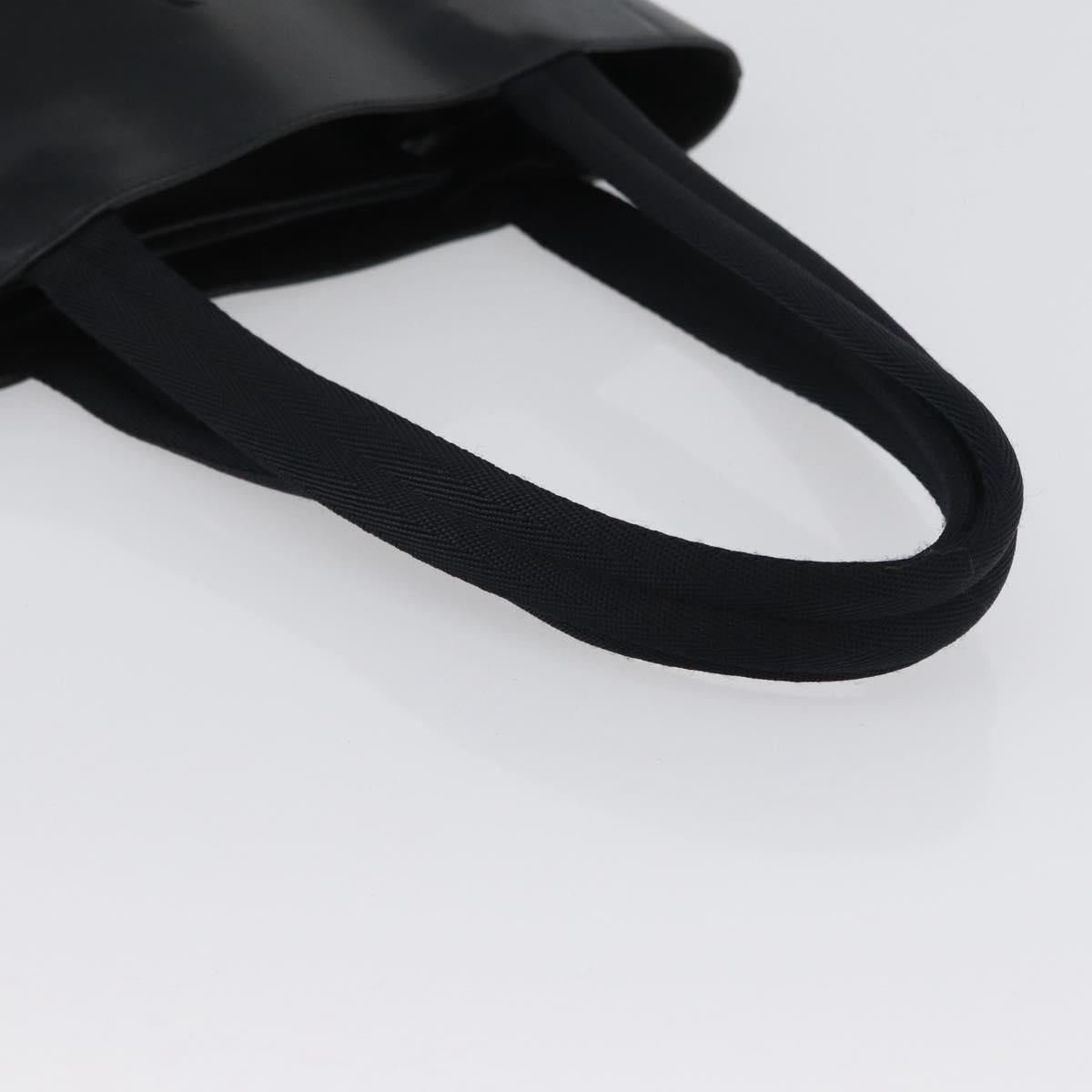 PRADA Tote Bag Leather Black Auth gh1848