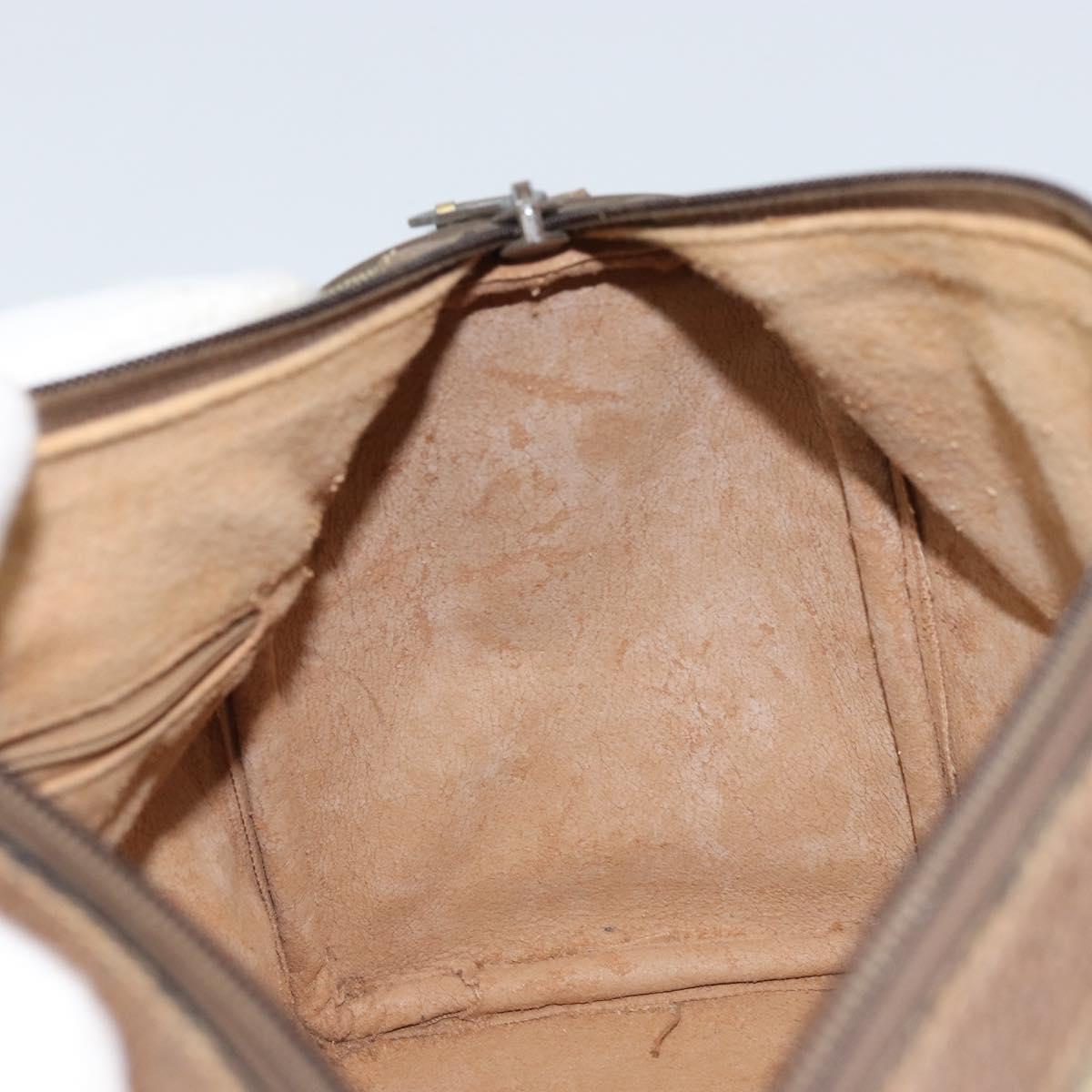 GUCCI GG Supreme Web Sherry Line Boston Bag PVC Beige Gold 39 02 006 Auth gh1854