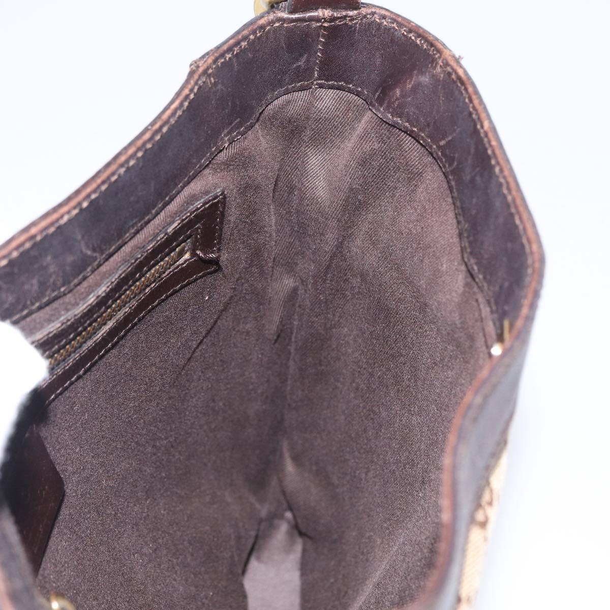 GUCCI GG Canvas Shoulder Bag Beige Gold 109106 Auth gh1860