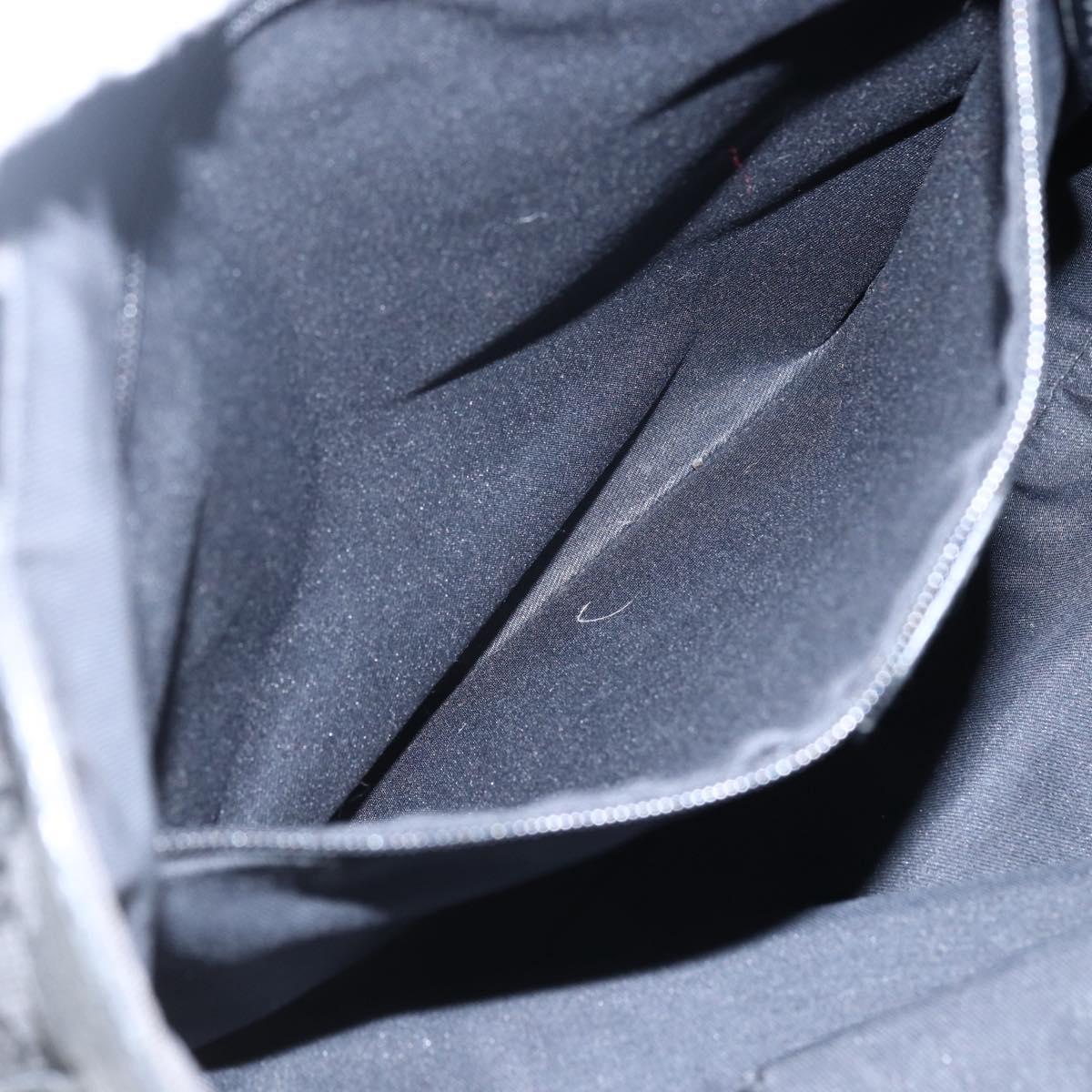 GUCCI GG Canvas Abbey Hand Bag Black Gold 130739 Auth gh1861