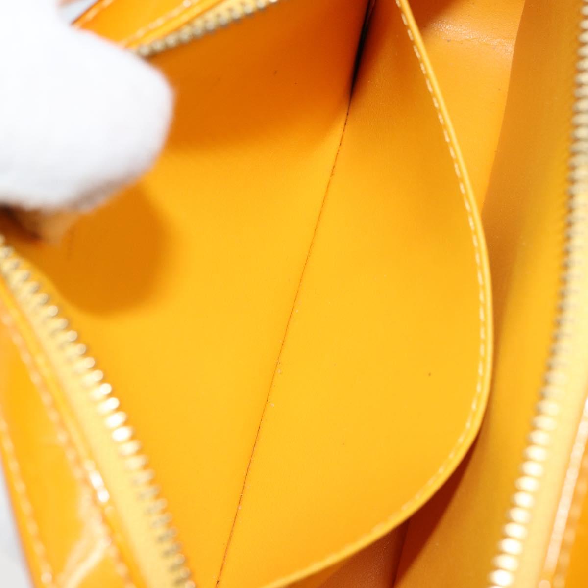 LOUIS VUITTON Monogram Vernis Christy MM Shoulder Bag Jaune M91108 Auth gh1865