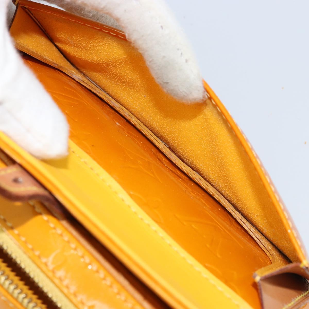 LOUIS VUITTON Monogram Vernis Christy MM Shoulder Bag Jaune M91108 Auth gh1865