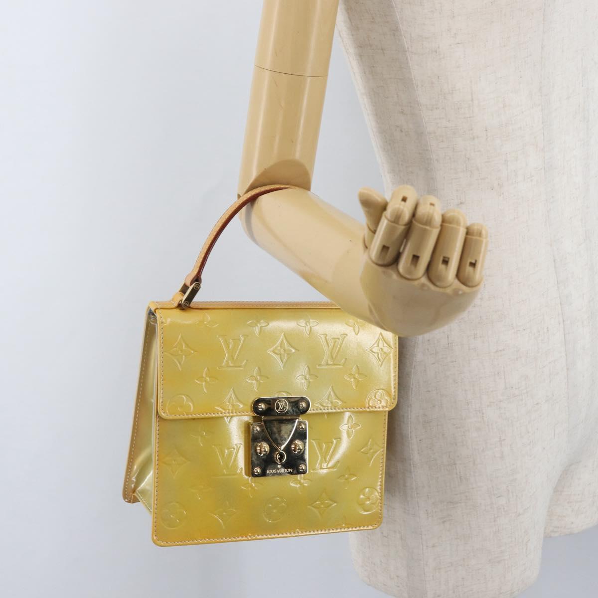 LOUIS VUITTON Monogram Vernis Spring Street Hand Bag Gris M91029 LV Auth gh1868