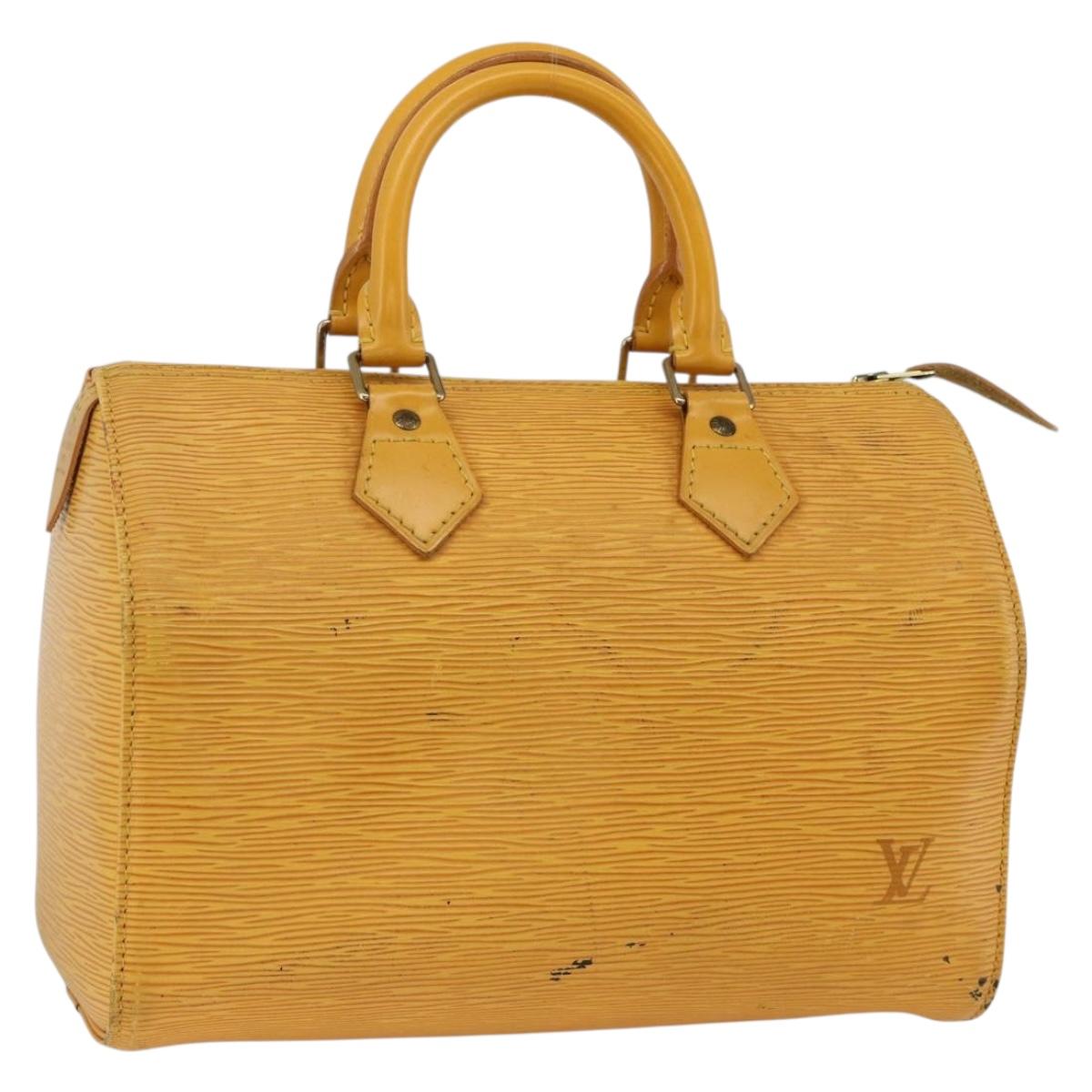 LOUIS VUITTON Epi Speedy 25 Hand Bag Tassili Yellow M43019 LV Auth gh1870