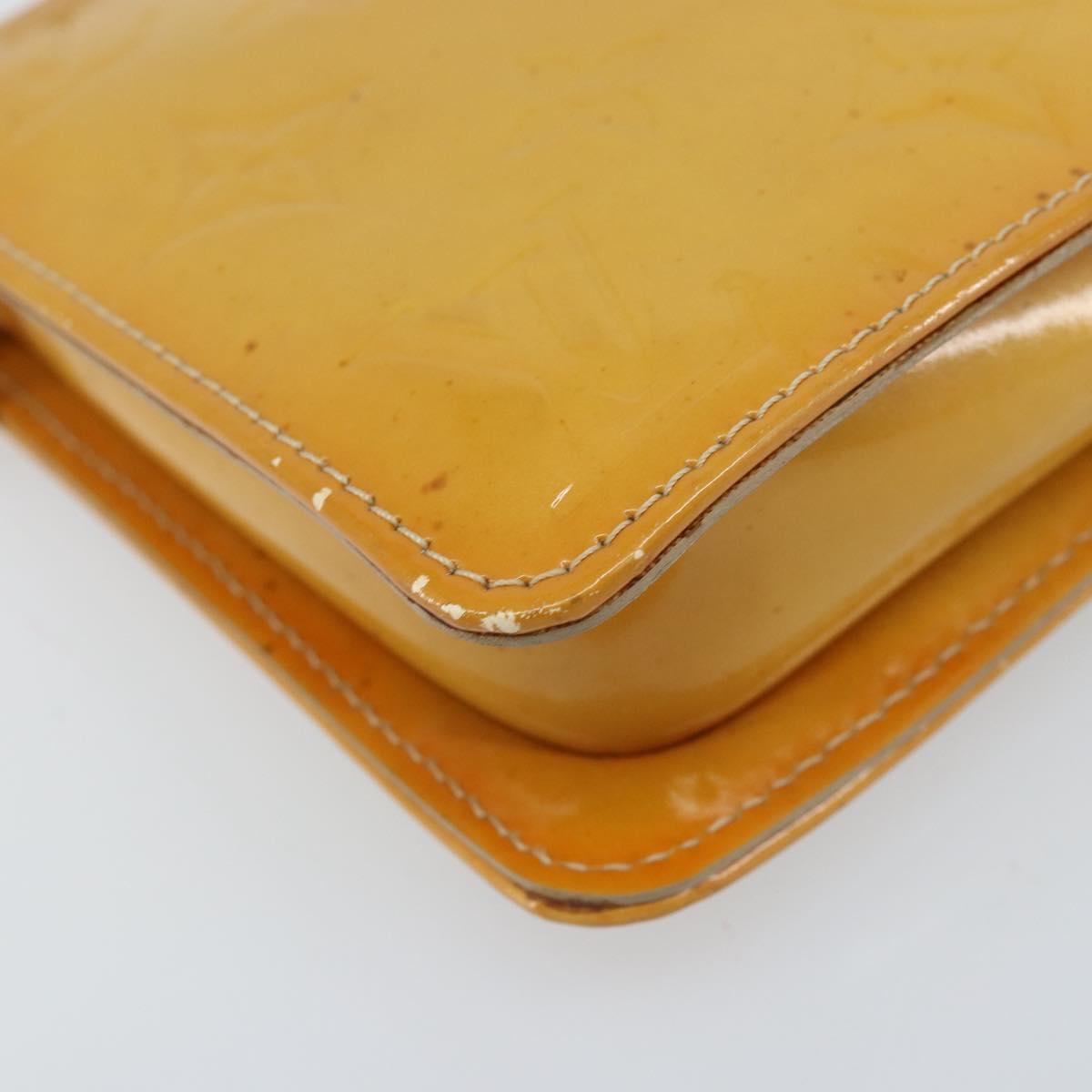 LOUIS VUITTON Monogram Vernis Lexington Pouch Beige M91010 LV Auth gh1874