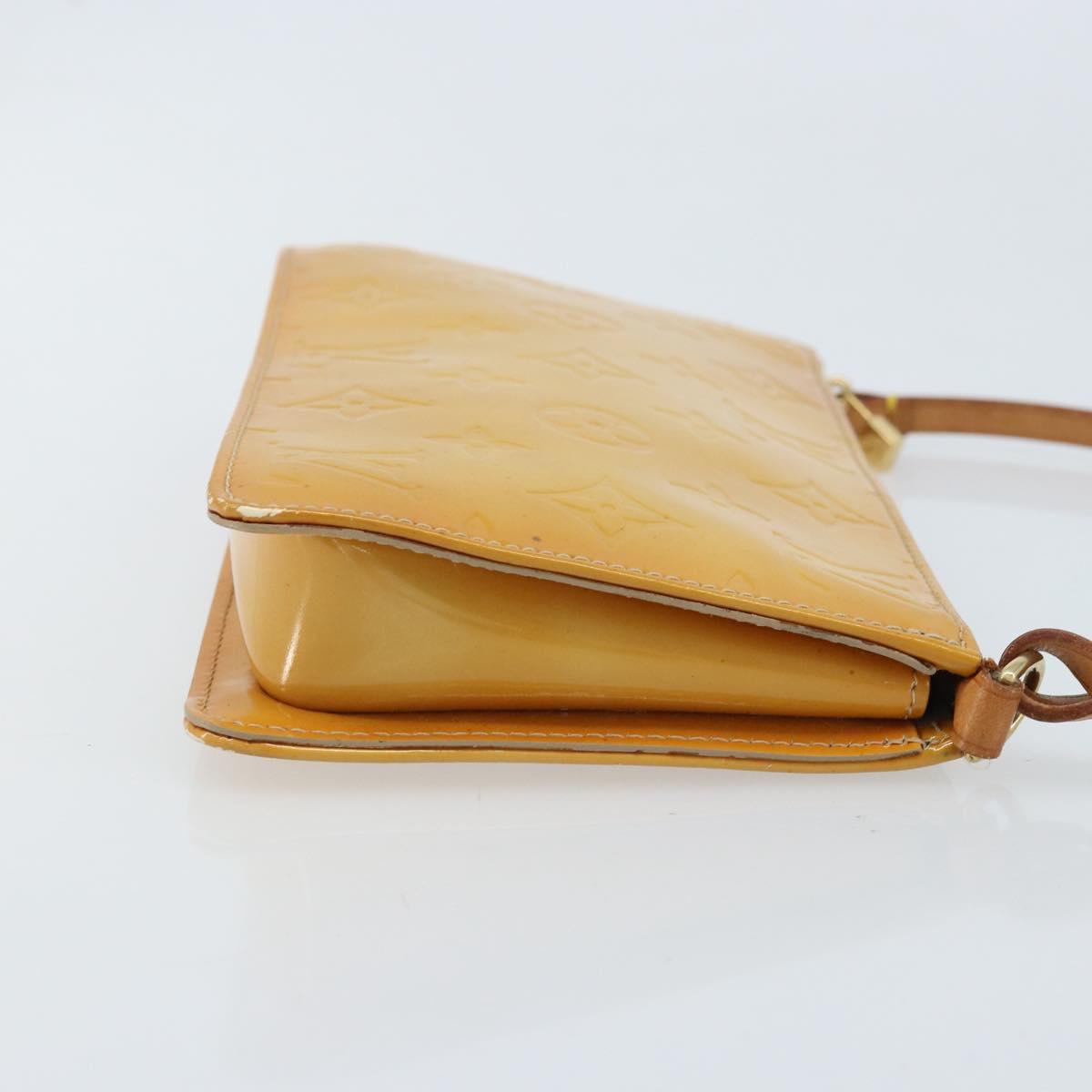 LOUIS VUITTON Monogram Vernis Lexington Pouch Beige M91010 LV Auth gh1874