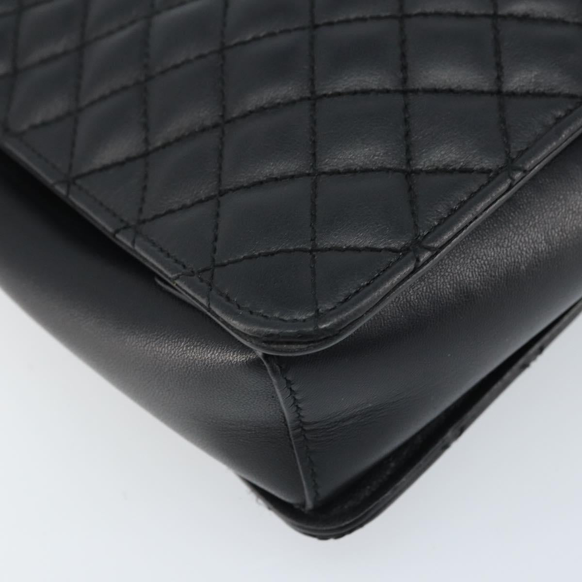 Salvatore Ferragamo Vala Hand Bag Leather 2way Black Gold Auth gh1879