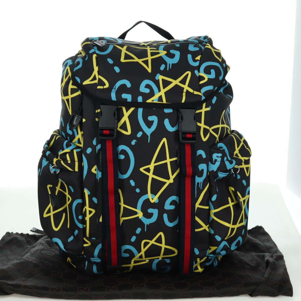 GUCCI Gucci Ghost Sherry Line Backpack Canvas Multicolor 429037 Auth gh1884M