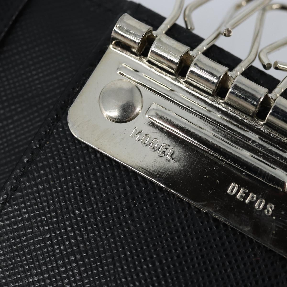 PRADA Key Case Nylon Black Black Auth gh1895