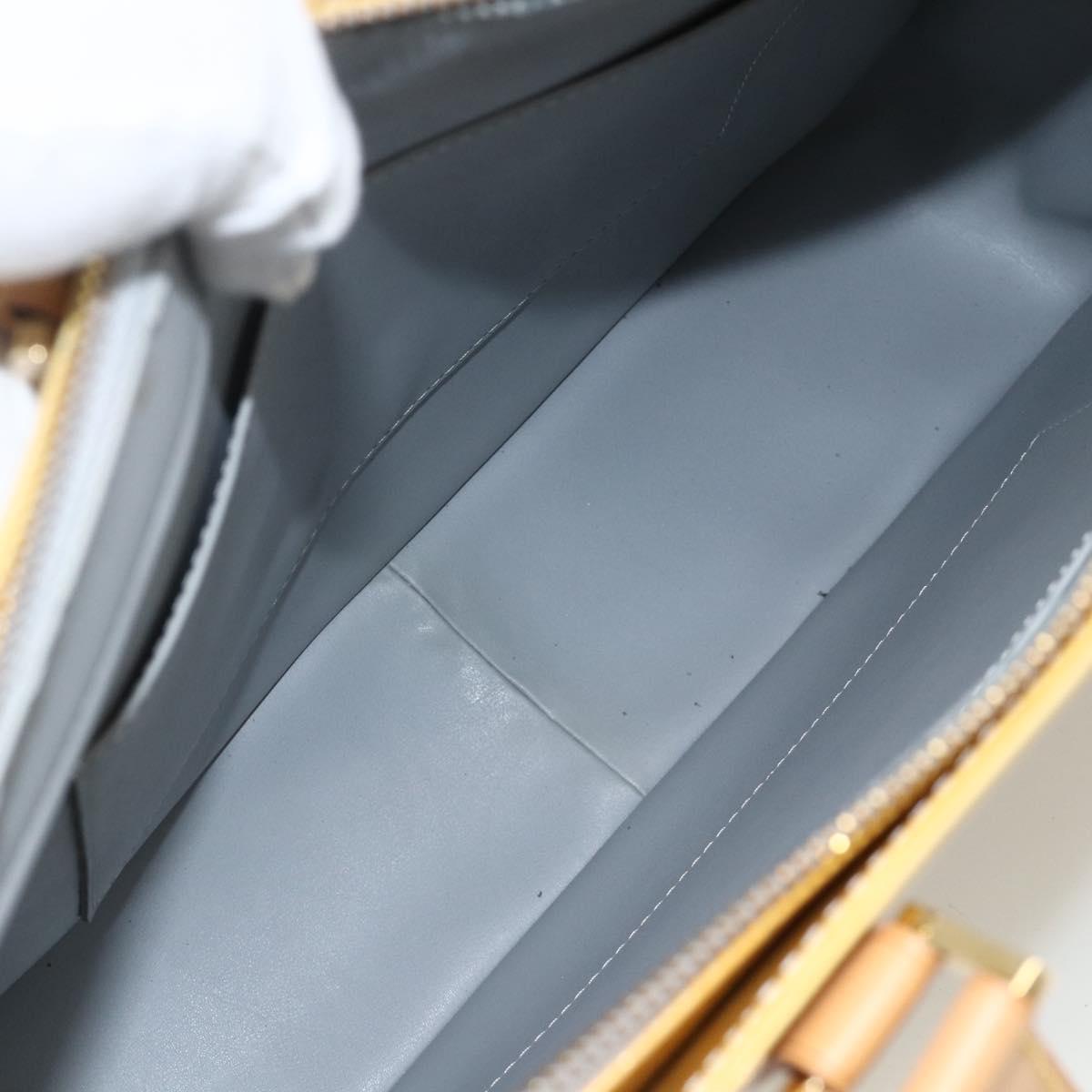 LOUIS VUITTON Monogram Vernis Columbus Tote Bag Gris M91028 LV Auth gh1902