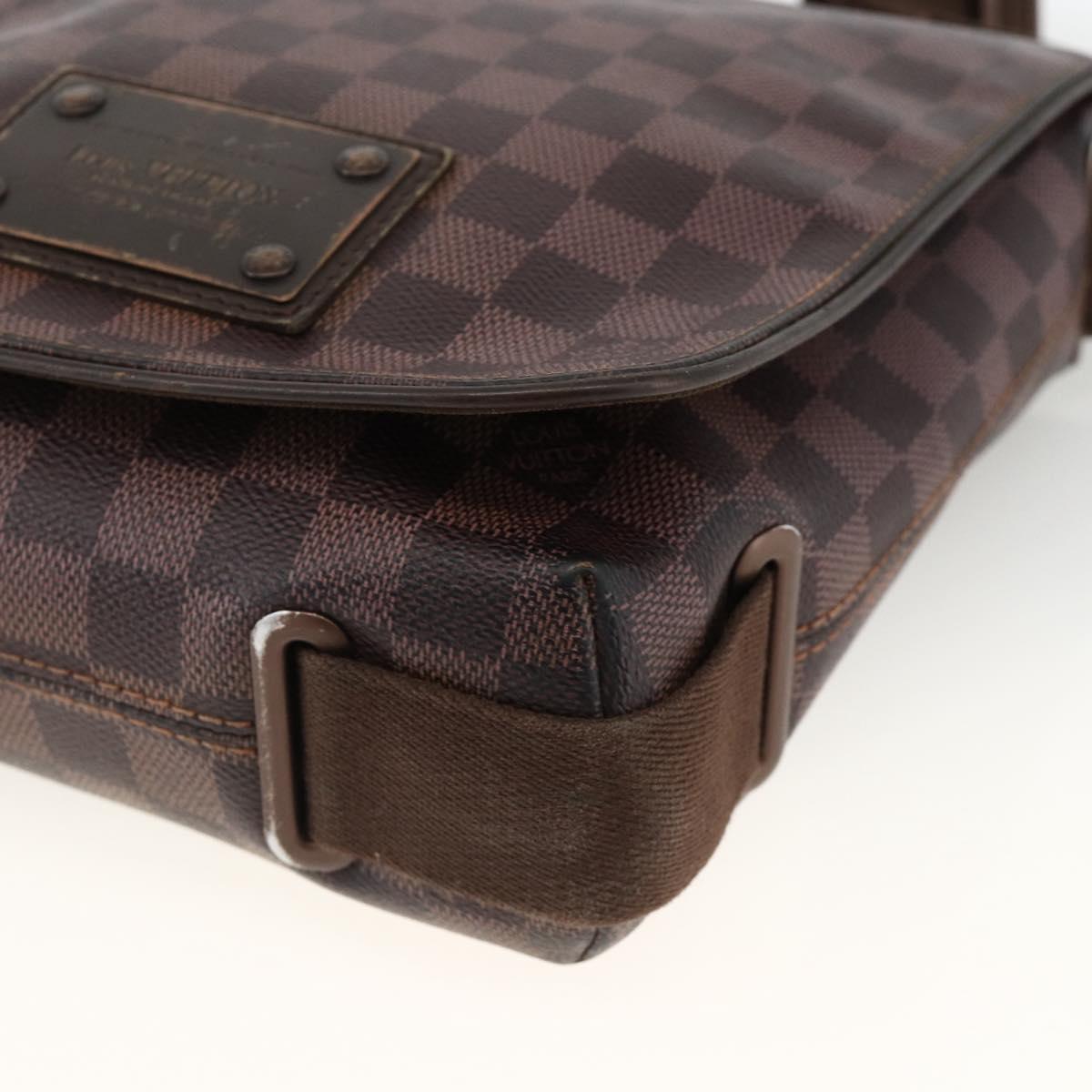 LOUIS VUITTON Damier Ebene Brooklyn PM Shoulder Bag N51210 LV Auth gh1904