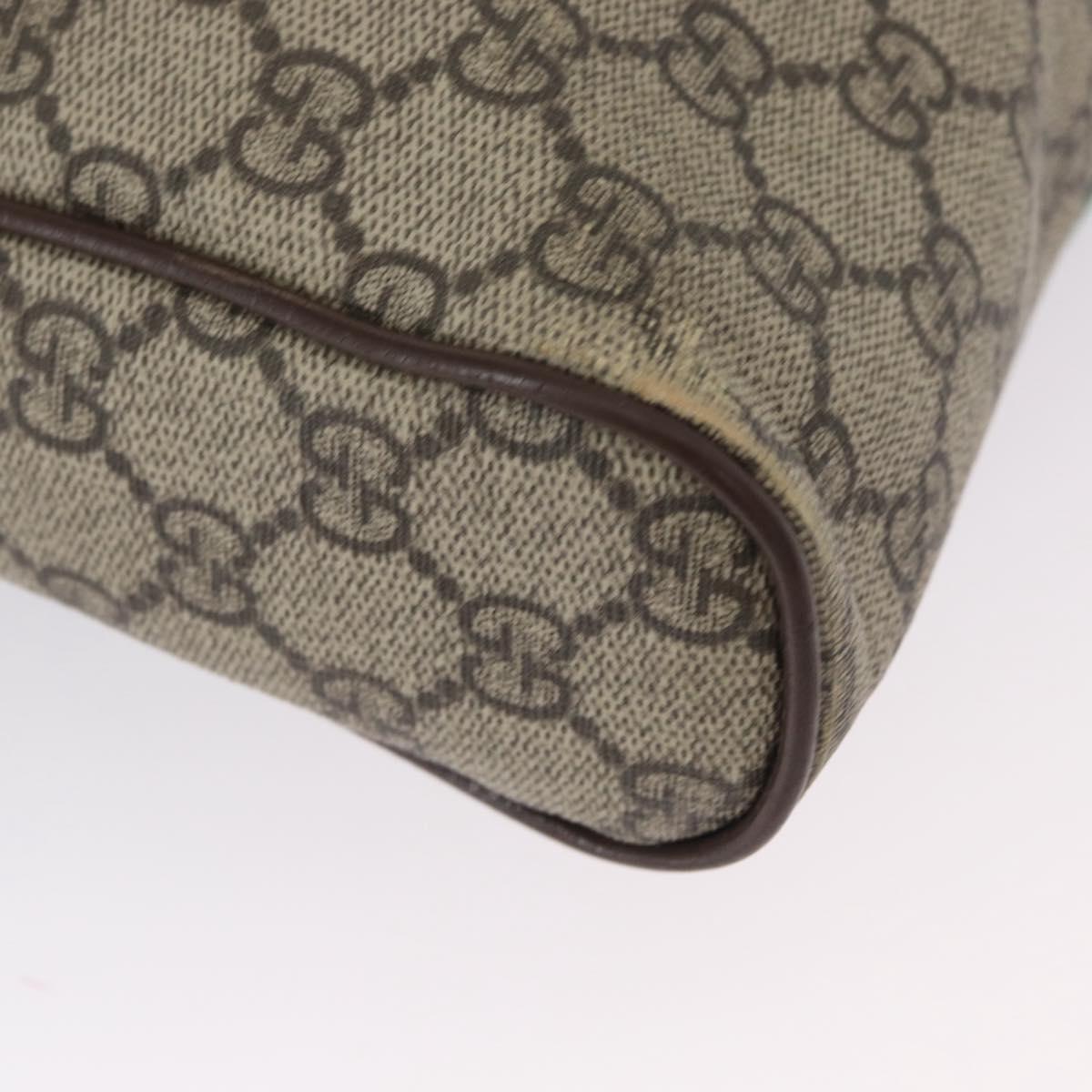 GUCCI GG Supreme Offdia WebSherry Line Bag PVC Beige Gold 547934 Auth gh1908