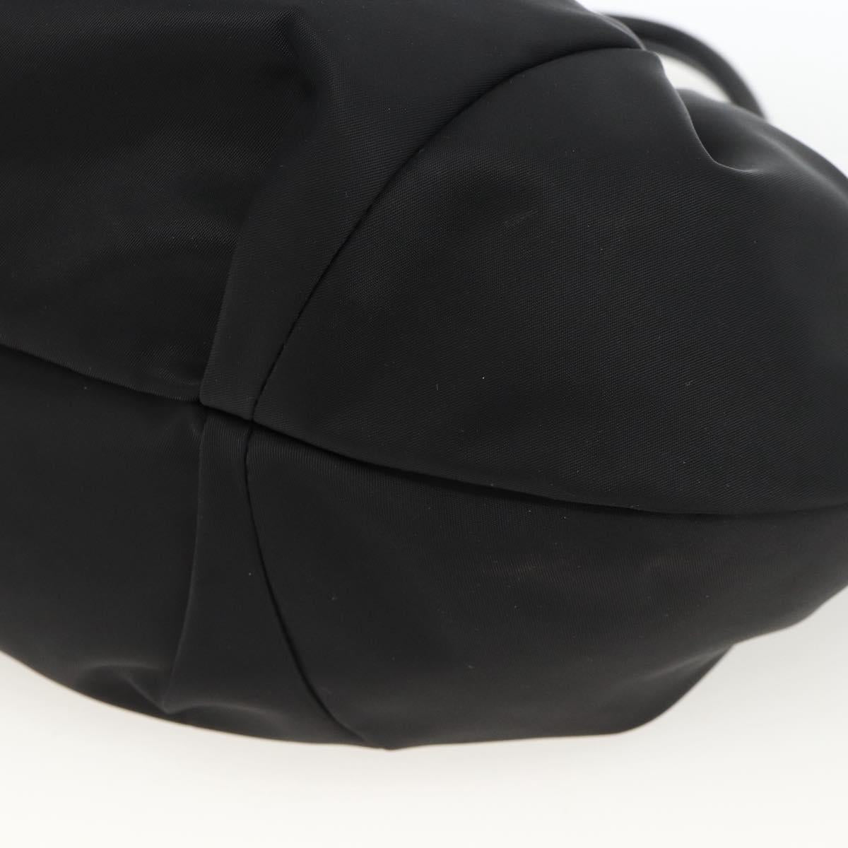 Salvatore Ferragamo Vala Hand Bag Nylon Black Silver Auth gh1920