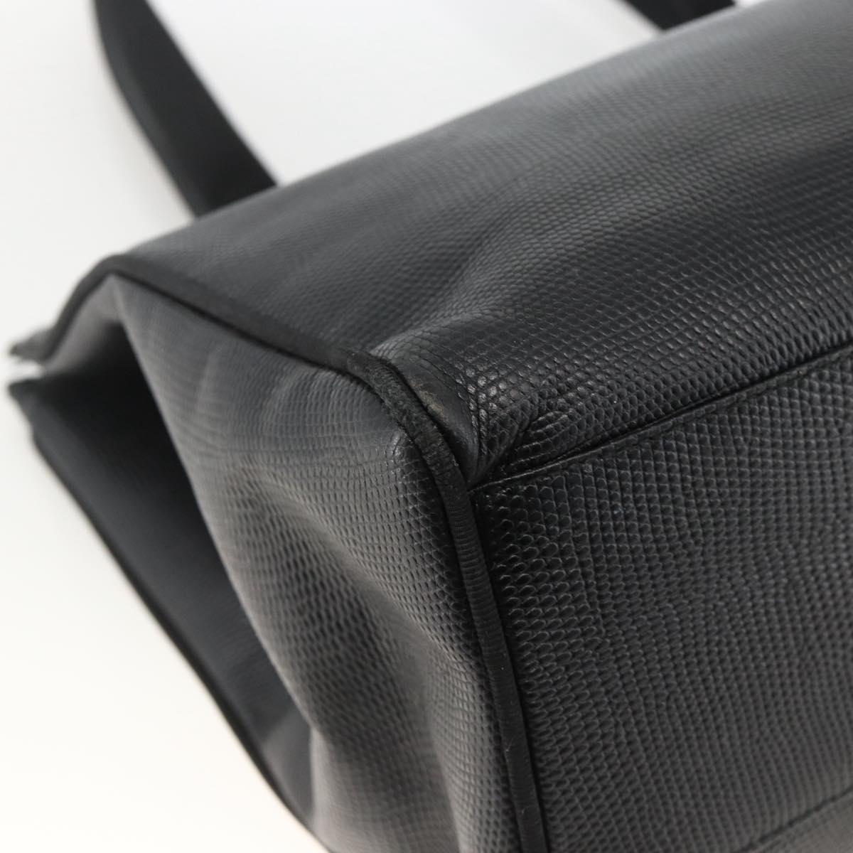 Salvatore Ferragamo Vala Tote Bag Leather Black Gold Auth gh1943