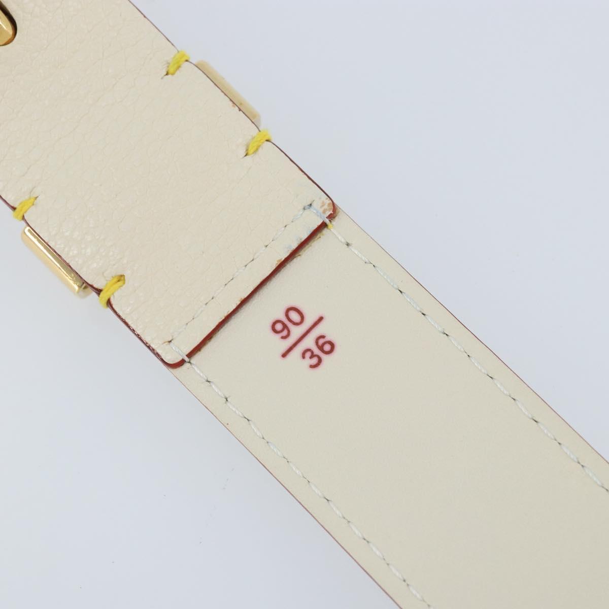 LOUIS VUITTON Suhari Shoulder Strap 40.6"" White LV Auth gh1952A