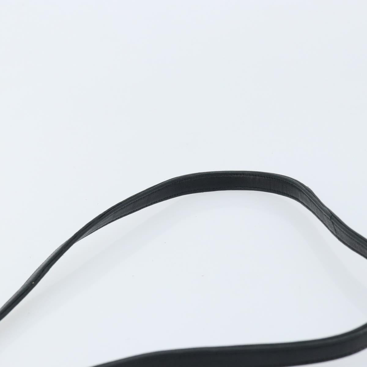 CHANEL Matelasse Shoulder Bag Lamb Skin Black Gold CC Auth gh1958