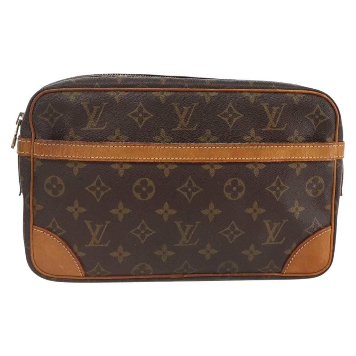 LOUIS VUITTON Monogram Compiegne 28 Clutch Bag M51845 LV Auth gh1962