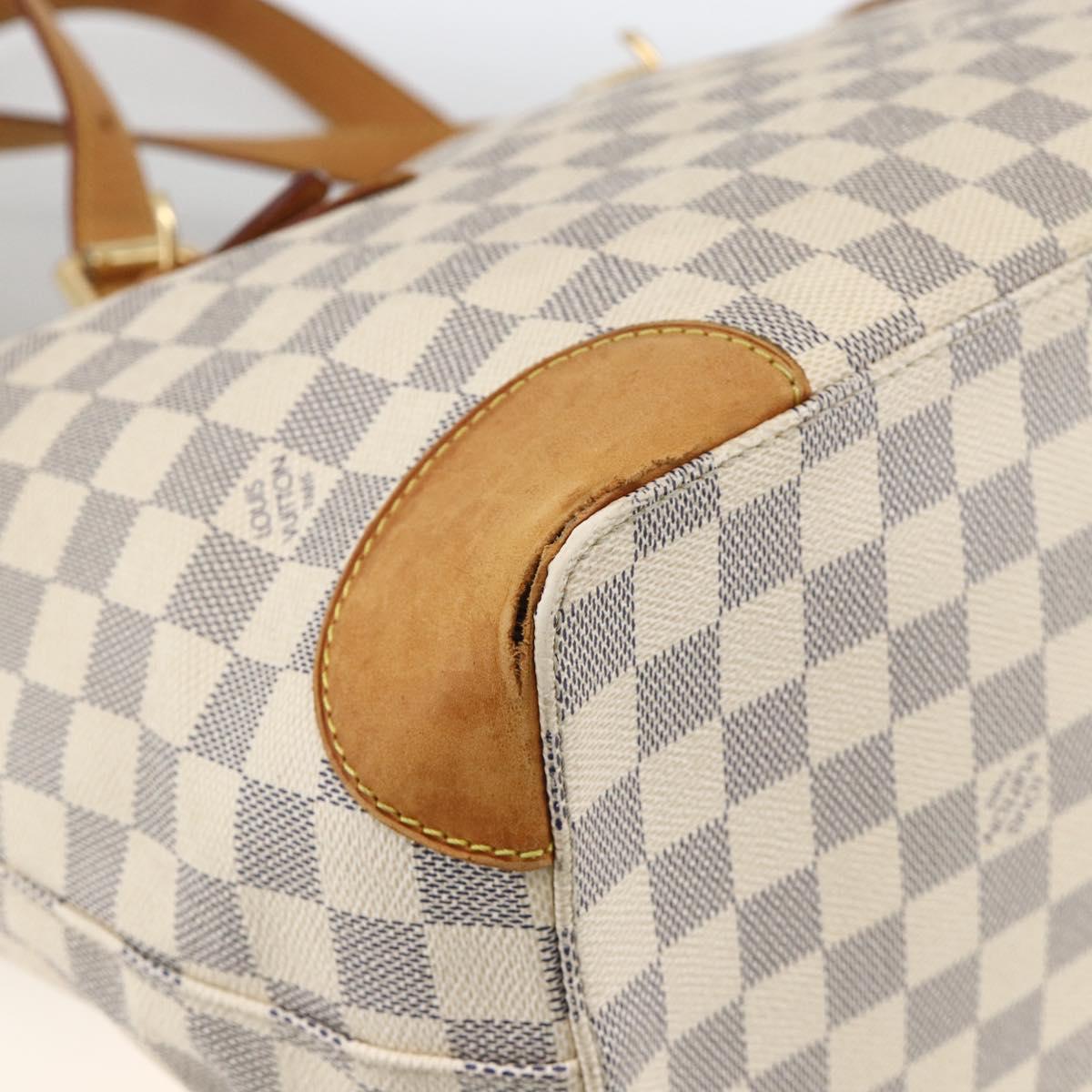 LOUIS VUITTON Damier Azur Hampstead MM Tote Bag N51206 LV Auth gh1973