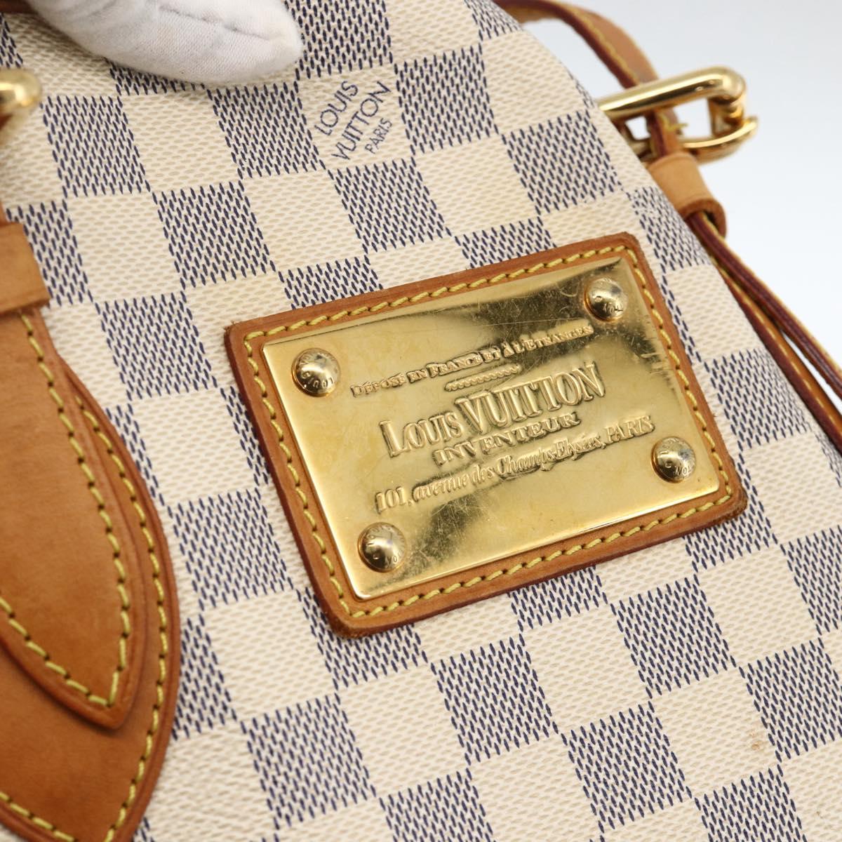 LOUIS VUITTON Damier Azur Hampstead MM Tote Bag N51206 LV Auth gh1973