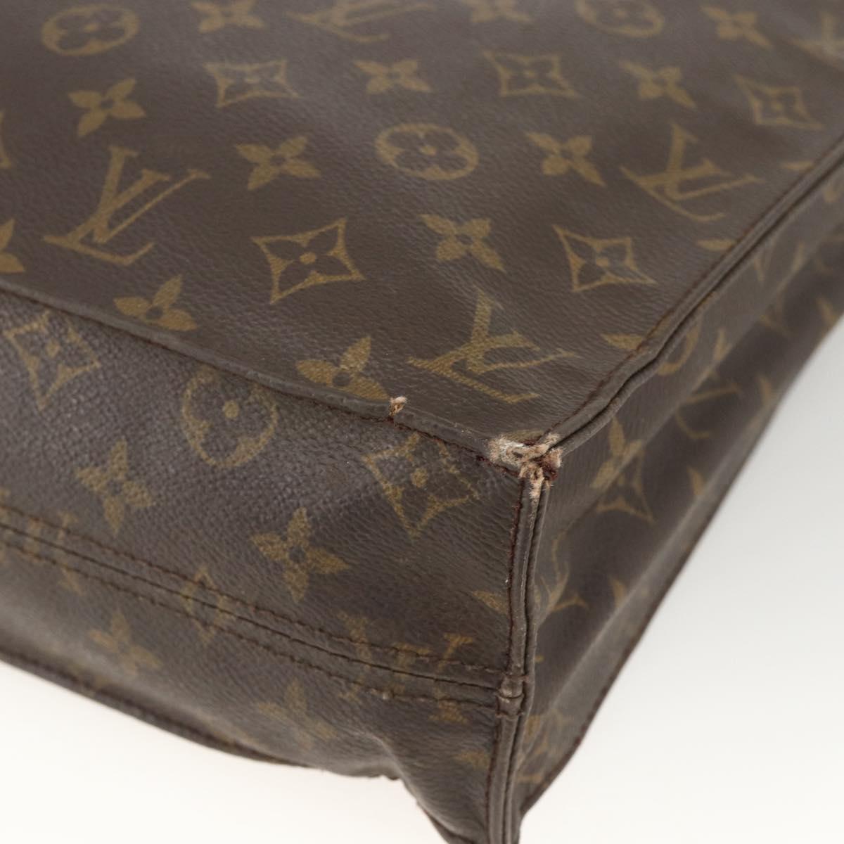 LOUIS VUITTON Monogram Sac Plat Hand Bag M51140 LV Auth gh1978