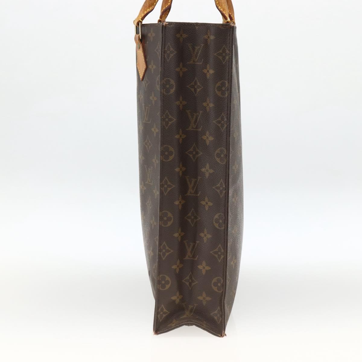 LOUIS VUITTON Monogram Sac Plat Hand Bag M51140 LV Auth gh1978