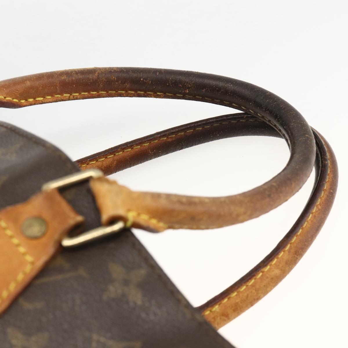 LOUIS VUITTON Monogram Sac Plat Hand Bag M51140 LV Auth gh1978