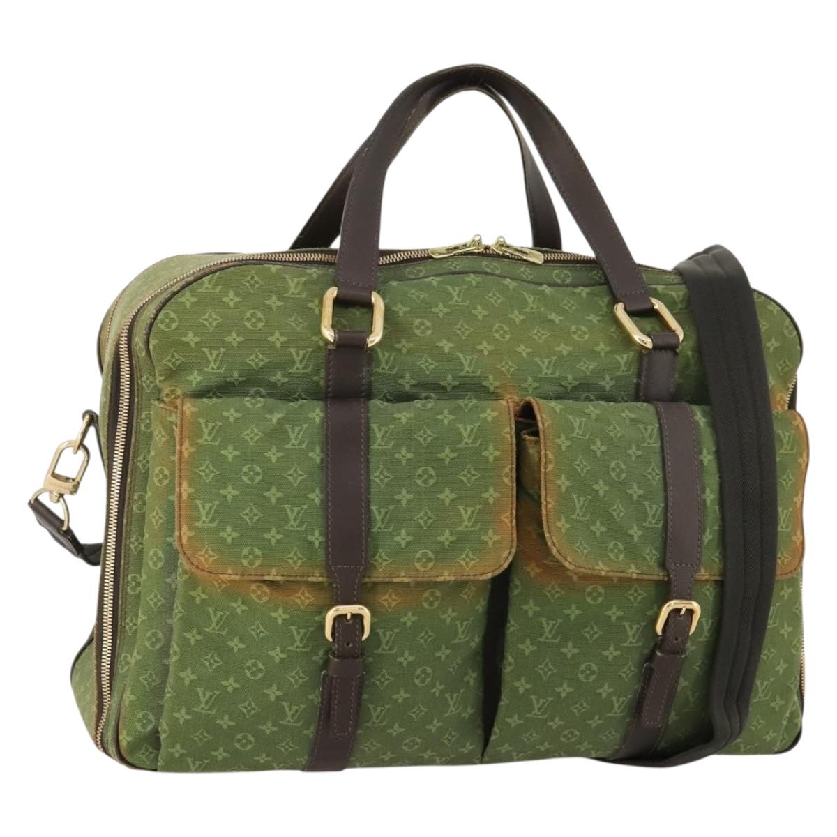 LOUIS VUITTON Monogram Mini Claudine Boston Bag TST Khaki M42332 LV Auth gh1987