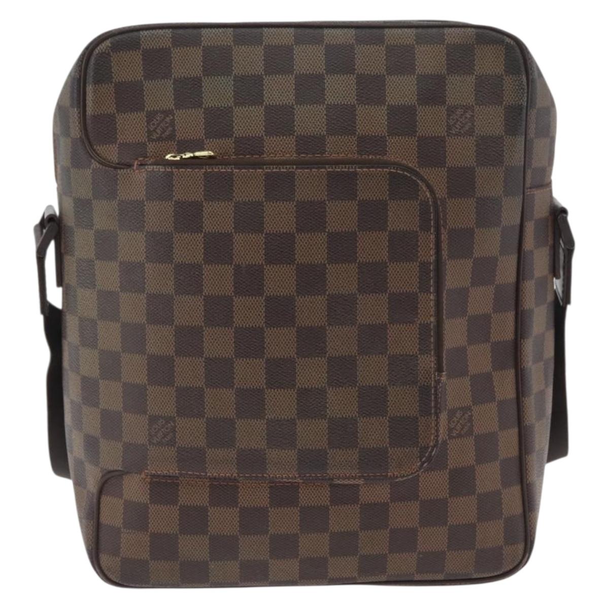 LOUIS VUITTON Damier Ebene Olaf MM Shoulder Bag N41441 LV Auth gh2004