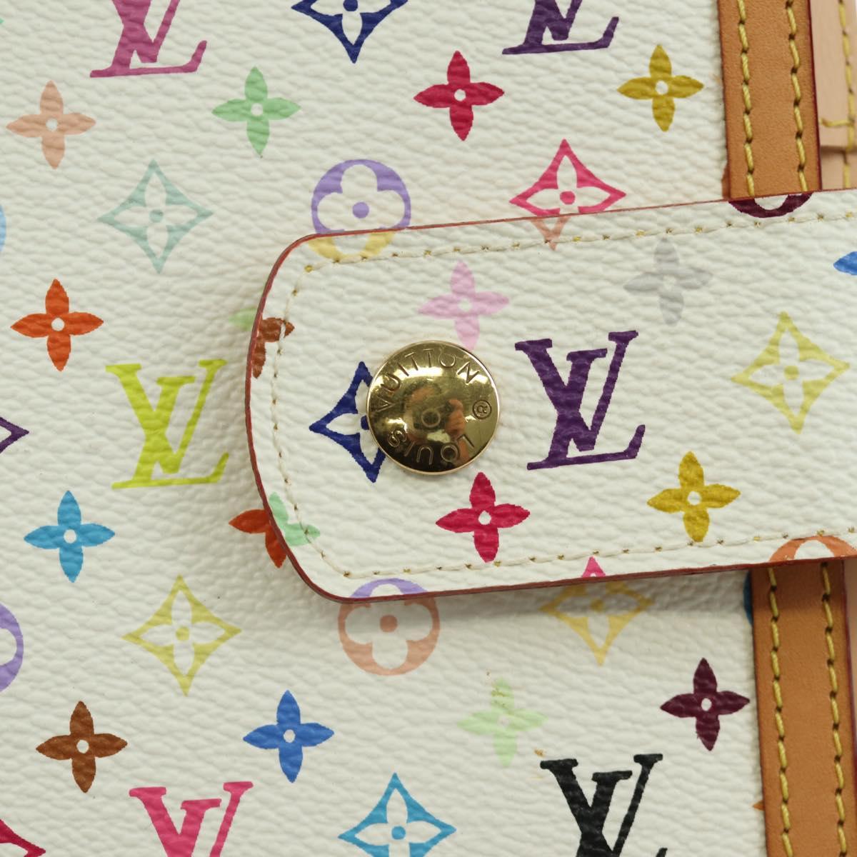 LOUIS VUITTON Multicolor Agenda GM Day Planner Cover White R20894 Auth gh2015SAV