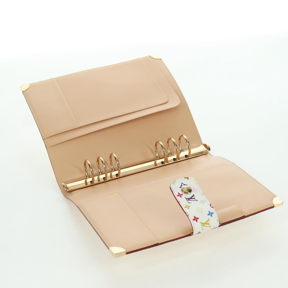 LOUIS VUITTON Multicolor Agenda GM Day Planner Cover White R20894 Auth gh2015SAV